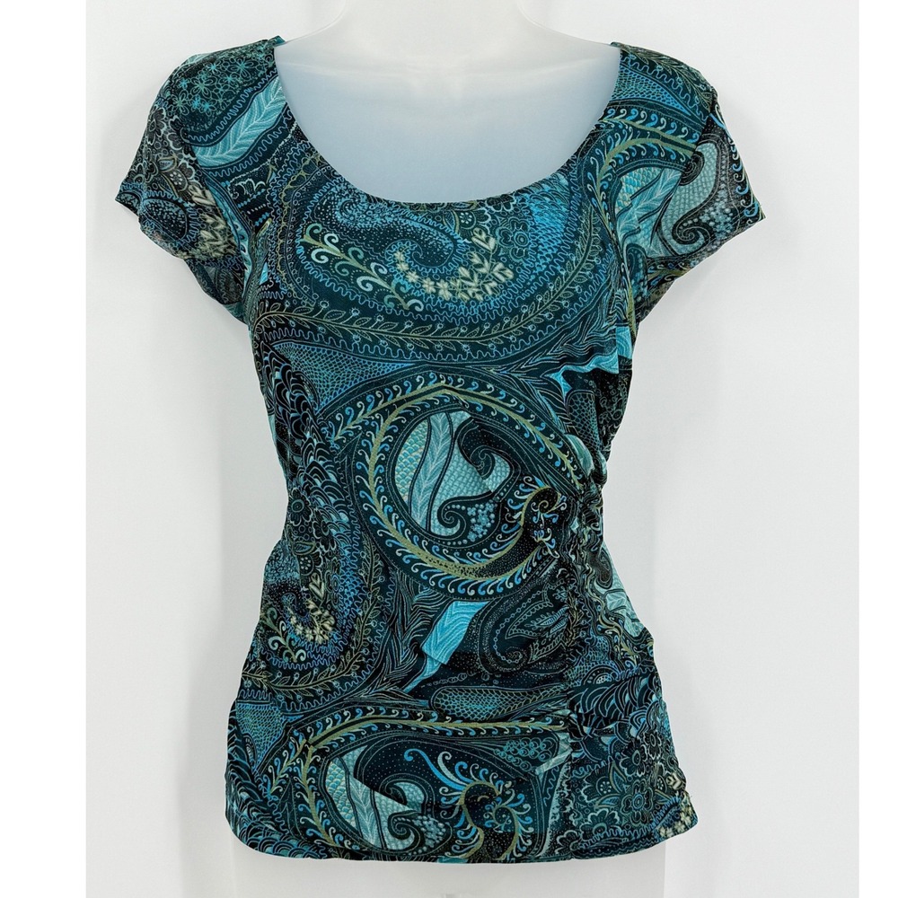 vtg Y2k Mesh Top Womens sz S Fairy Grunge Indie Sleaze whimsigoth fairycore